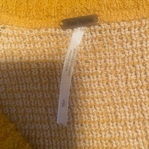 Free people mustard v neck sweater size S